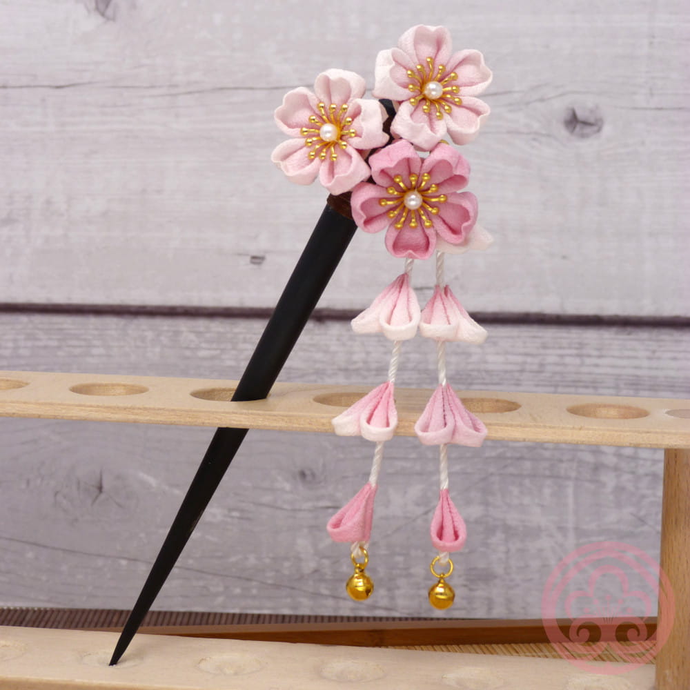 Sakura kazari hair stick - Momo Kanzashi