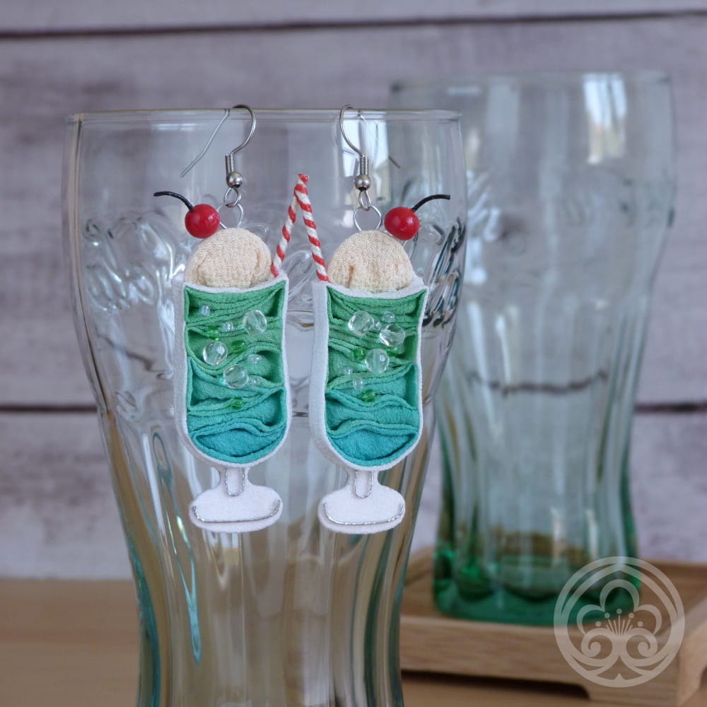 Melon Cream soda earrings - Image 2